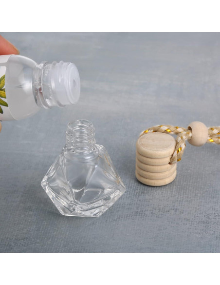 12 Botellas Difusoras de Coche Patelai 8ml Vidrio Claro