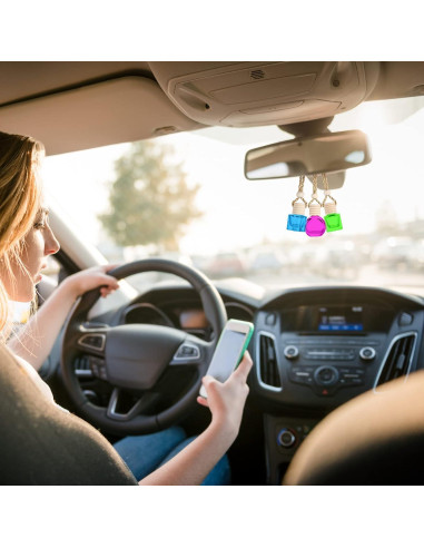 12 Botellas Difusoras de Coche Patelai 8ml Vidrio Claro