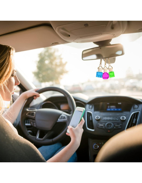 12 Botellas Difusoras de Coche Patelai 8ml Vidrio Claro