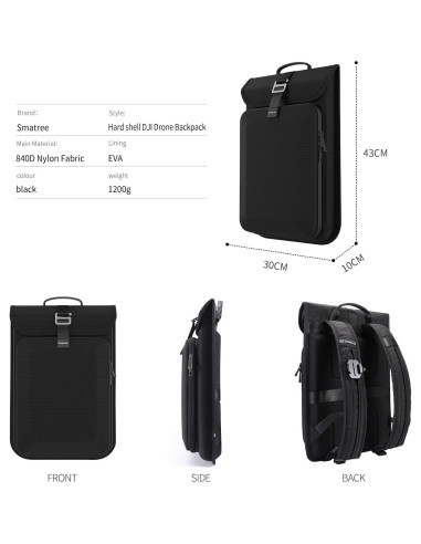Mochila Impermeable Smatree para DJI Mini 4 Pro y 3 Pro