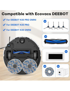 Kit de Accesorios 14 Piezas para Ecovacs DEEBOT N30 PRO 2