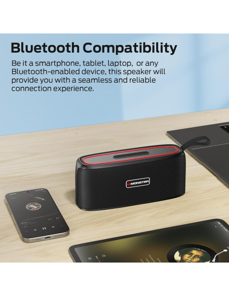 Altavoz Bluetooth Portátil Monster Shock 30W Impermeable IPX6 Altavoz Bluetooth Portátil Monster Shock 30W Impermeable IPX6