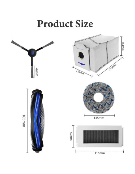 Kit de Accesorios 14 Piezas para Ecovacs DEEBOT N30 PRO