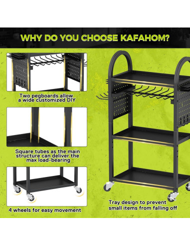 Carro Organizador de Herramientas KAFAHOM 4 Niveles 227kg
