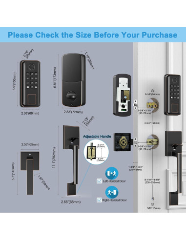 Cerradura Inteligente SEVEKO 5021 con Huella y APP Bluetooth