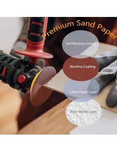 Kit de Lijado 140 Piezas DAPLOMO 3 Pulgadas para Taladro 2