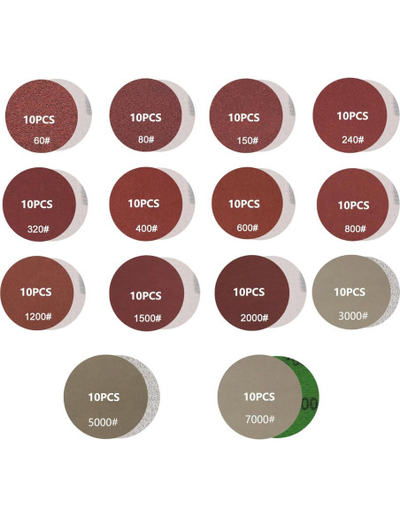 Kit de Lijado 140 Piezas DAPLOMO 3 Pulgadas para Taladro