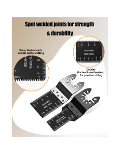 Kits de Cuchillas Oscilantes AVID POWER 112Pcs para Metal/Madera 2