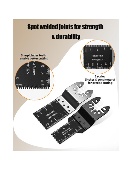 Kits de Cuchillas Oscilantes AVID POWER 112Pcs para Metal/Madera