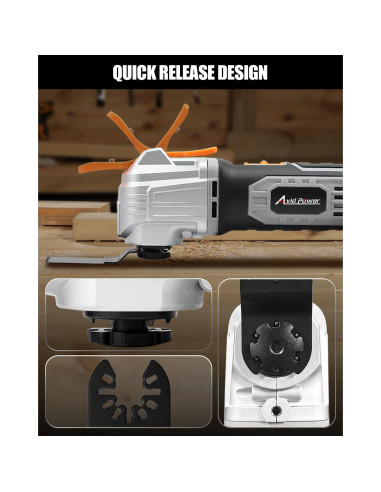 Kits de Cuchillas Oscilantes AVID POWER 112Pcs para Metal/Madera