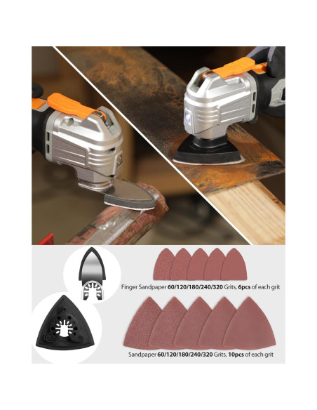 Kits de Cuchillas Oscilantes AVID POWER 112Pcs para Metal/Madera