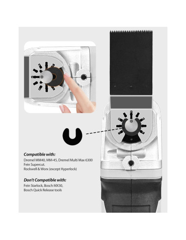 Kits de Cuchillas Oscilantes AVID POWER 112Pcs para Metal/Madera