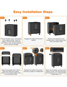 Bonsaii Trituradora de Papel Micro Corte 8 Hojas 4 Galones 2