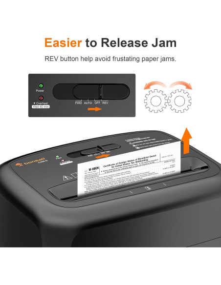 Bonsaii Trituradora de Papel Micro Corte 8 Hojas 4 Galones