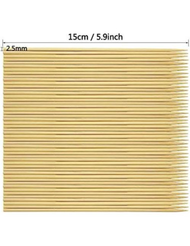 Palitos de Bambú Hysagtek 15 cm 400 Pcs para BBQ y Fondue