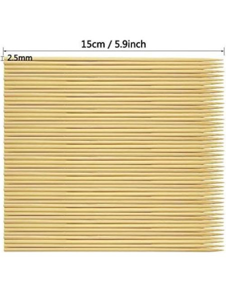 Palitos de Bambú Hysagtek 15 cm 400 Pcs para BBQ y Fondue