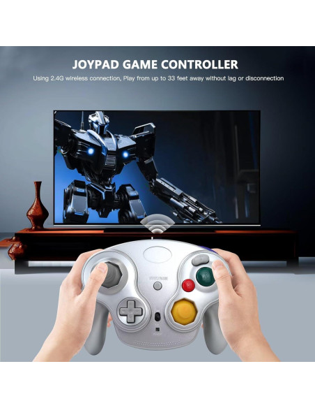 Controlador Inalámbrico BSDLIET para Nintendo GameCube Plata