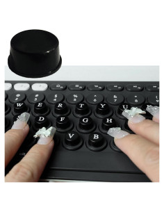 Pegatinas Elevadas para Teclado Zooplan 80 Pcs Cilindro Negro