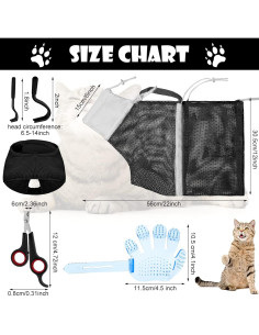 Conjunto de Aseo para Gatos Patelai - Bolsa, Bozal, Cortauñas y Más 2