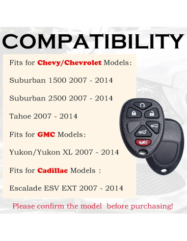 Control Remoto de Entrada Sin Llave SUPALAND para Chevy 2007-2014