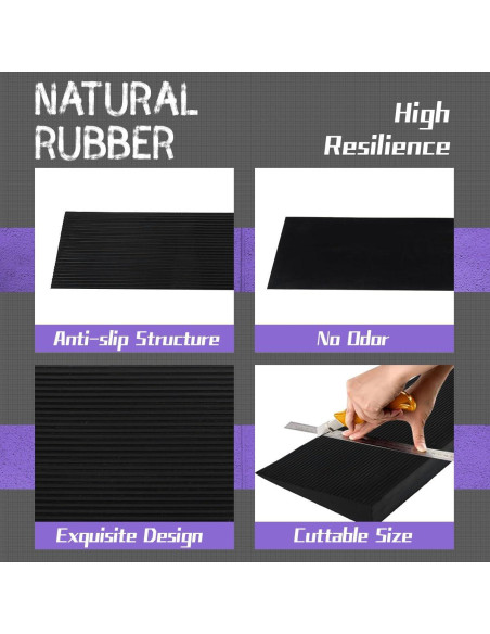 Rampa de umbral de goma BeckTour 0.8" altura 998.4 kg