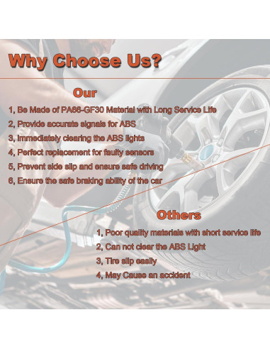 Sensor de Velocidad ABS Frontal Derecho VECHA para Lexus/Toyota 2019-2022