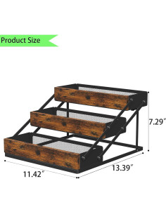 Organizador de Especias 3 Niveles KOKSTOP - Acero y Madera 2