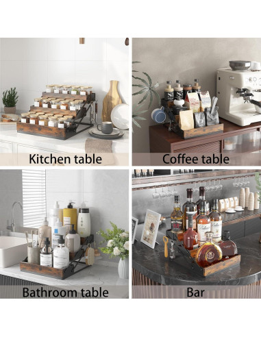 Organizador de Especias 3 Niveles KOKSTOP - Acero y Madera