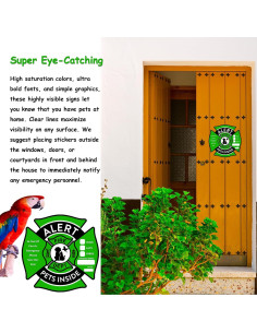 Etiqueta de Emergencia para Mascotas Nouiroy 3 Pcs Verde 15x15cm 2