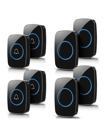 Kit Timbre Inalámbrico Fabbay 8 Piezas 1000 m 60 Melodías