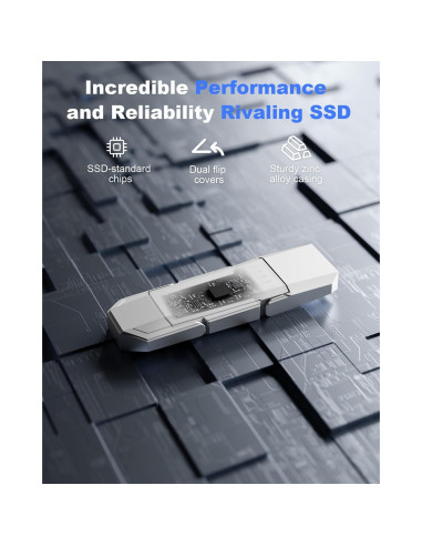 SSD Externo Portátil Orlian 64GB USB 3.2 Tipo C y A