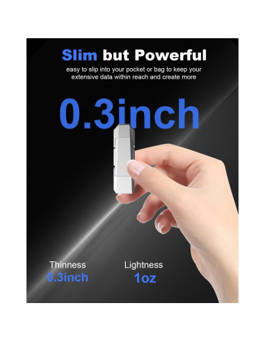 SSD Externo Portátil Orlian 64GB USB 3.2 Tipo C y A