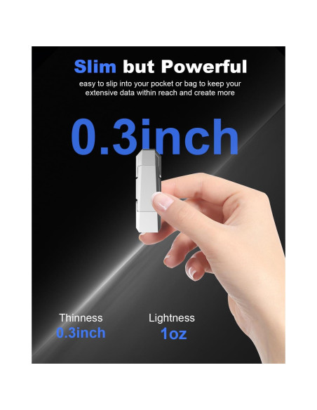 SSD Externo Portátil Orlian 64GB USB 3.2 Tipo C y A