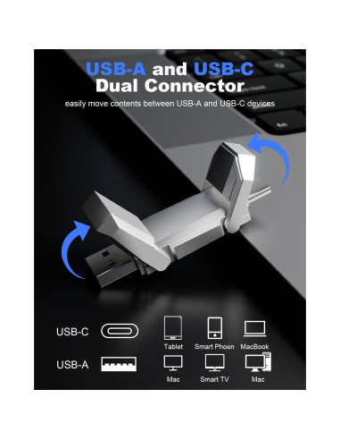 SSD Externo Portátil Orlian 64GB USB 3.2 Tipo C y A