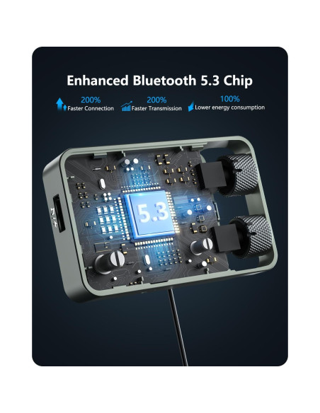 Adaptador Bluetooth LENCENT MT03 para Coche con Carga Rápida