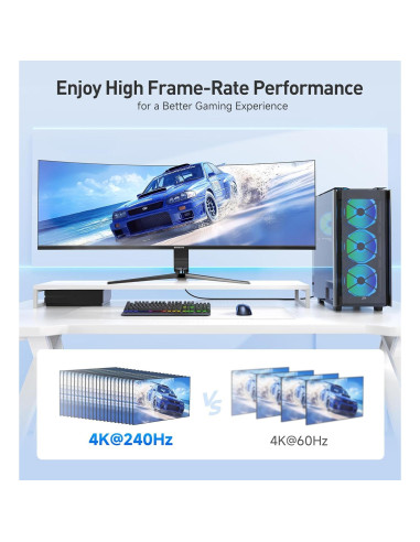 Cable HDMI 8K Trenzado Cable Matters 2m 48Gbps HDR Negro