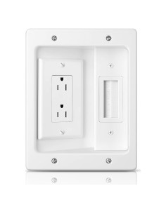 Kit de gestión de cables en la pared ZEXMTE blanco 20x15.6cm