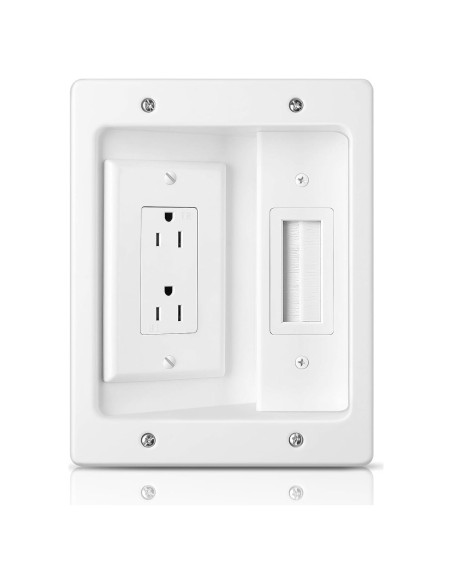 Kit de gestión de cables en la pared ZEXMTE blanco 20x15.6cm