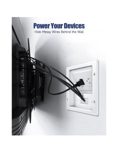 Kit de gestión de cables en la pared ZEXMTE blanco 20x15.6cm 2