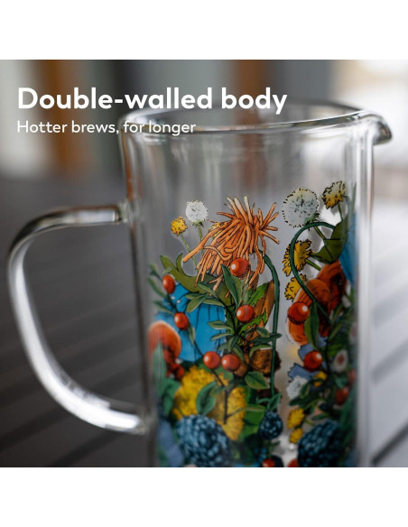 Cafetera Prensa Francesa Rasa Koffee 350ml Vidrio Doble Pared