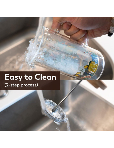 Cafetera Prensa Francesa Rasa Koffee 350ml Vidrio Doble Pared