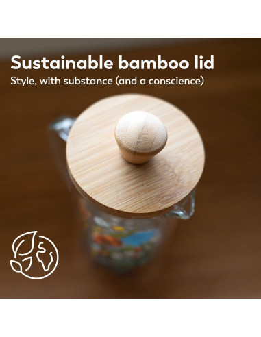 Cafetera Prensa Francesa Rasa Koffee 350ml Vidrio Doble Pared