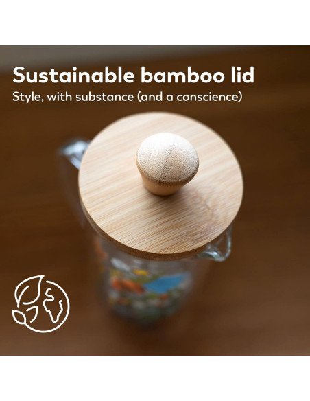 Cafetera Prensa Francesa Rasa Koffee 350ml Vidrio Doble Pared