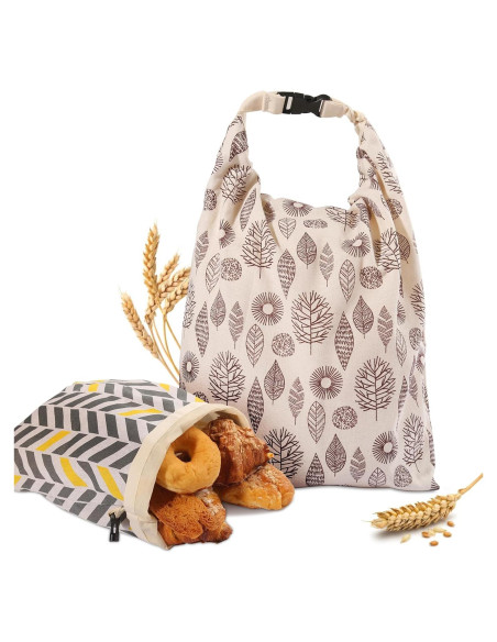 Bolsas de Pan de Cera de Abeja PTYTIFY XL 33x43 cm - 2 Unidades