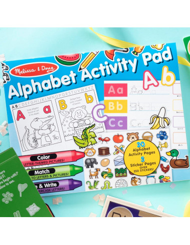 Almohadilla de Actividades Melissa & Doug Alfabeto 250 Stickers
