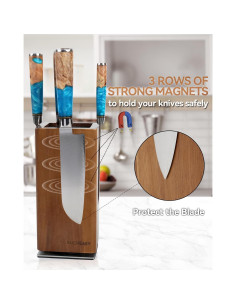 Soporte de cuchillos magnético KUCHEASY 360 con varillas removibles 2