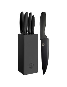 Juego de cuchillos MasterChef con bloque - 6 piezas acero inoxidable