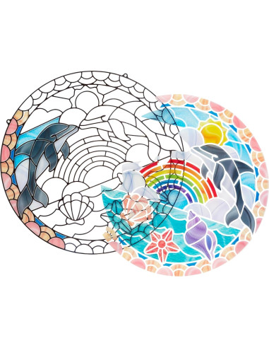 Kit de Manualidades Vidrio Templado Melissa & Doug Delfines
