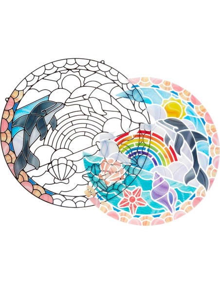 Kit de Manualidades Vidrio Templado Melissa & Doug Delfines