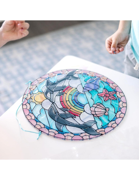 Kit de Manualidades Vidrio Templado Melissa & Doug Delfines